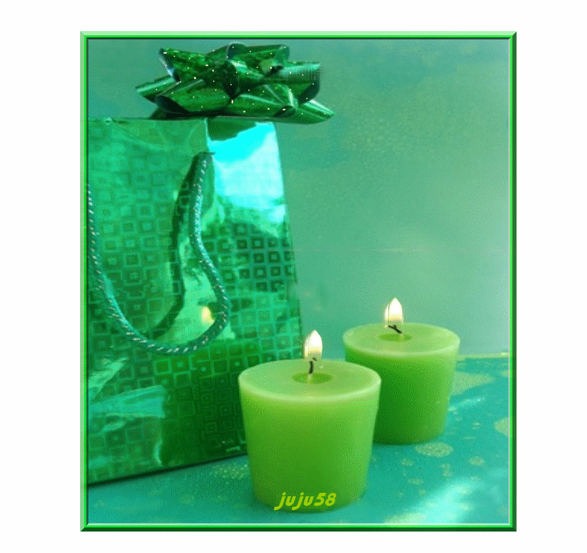bougies vertes